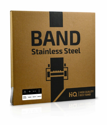 Stainless Steel Bamd 6.4x0.5mm 30m - G304 Cardboard