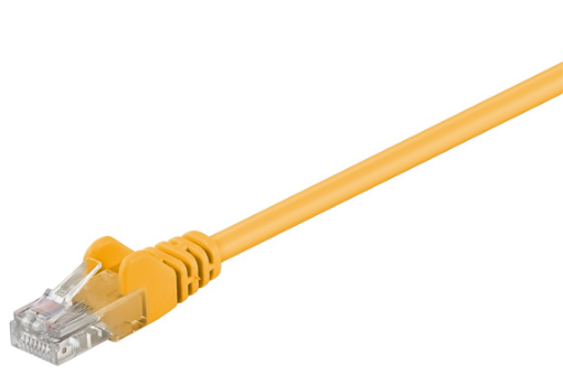 Patch Cable U-UTP, CAT5, RJ45, Yellow 15m