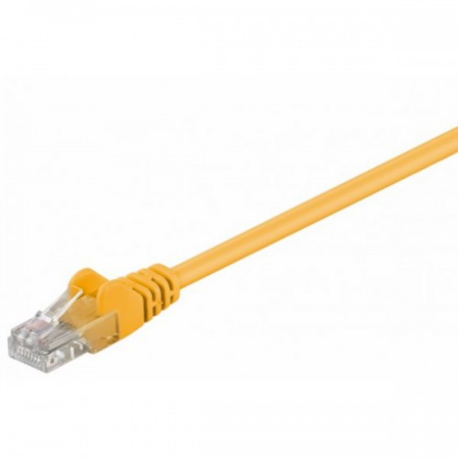 Patch Cable U-UTP, CAT5, RJ45, Yellow 1m