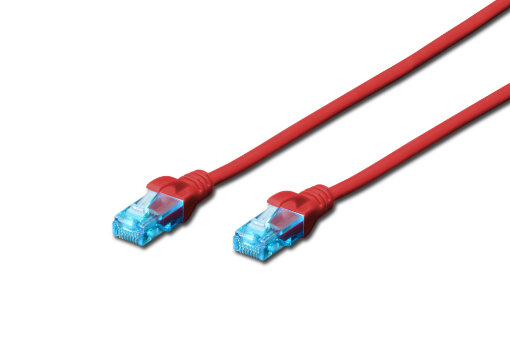 Patch Cable U-UTP, CAT5, RJ45, Red 2m