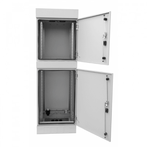 Outdoor Free-Standing Telecomm. Cab.19" 42U 21+21 Mod.+Insulation 610x610x2410mm