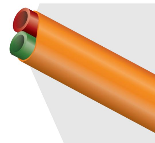 DuraMulti 2x7/4 STANDARD – DB multiduct 2x7/4mm, orange jacket